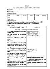 Giáo án Công nghệ Lớp 10 - Tiết 25 đến 31 - Trường THPT Quyết Thắng
